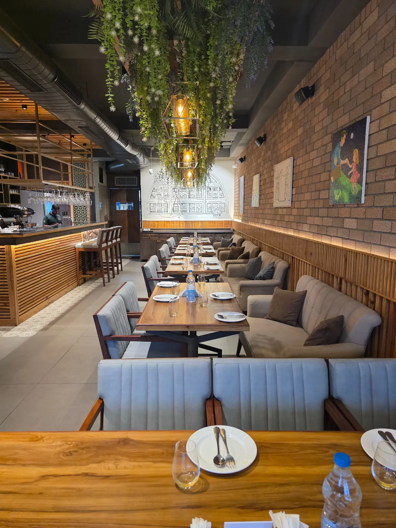 Actual ground-floor dining room and bar at Nineteenth May in Sector 67 Mohali