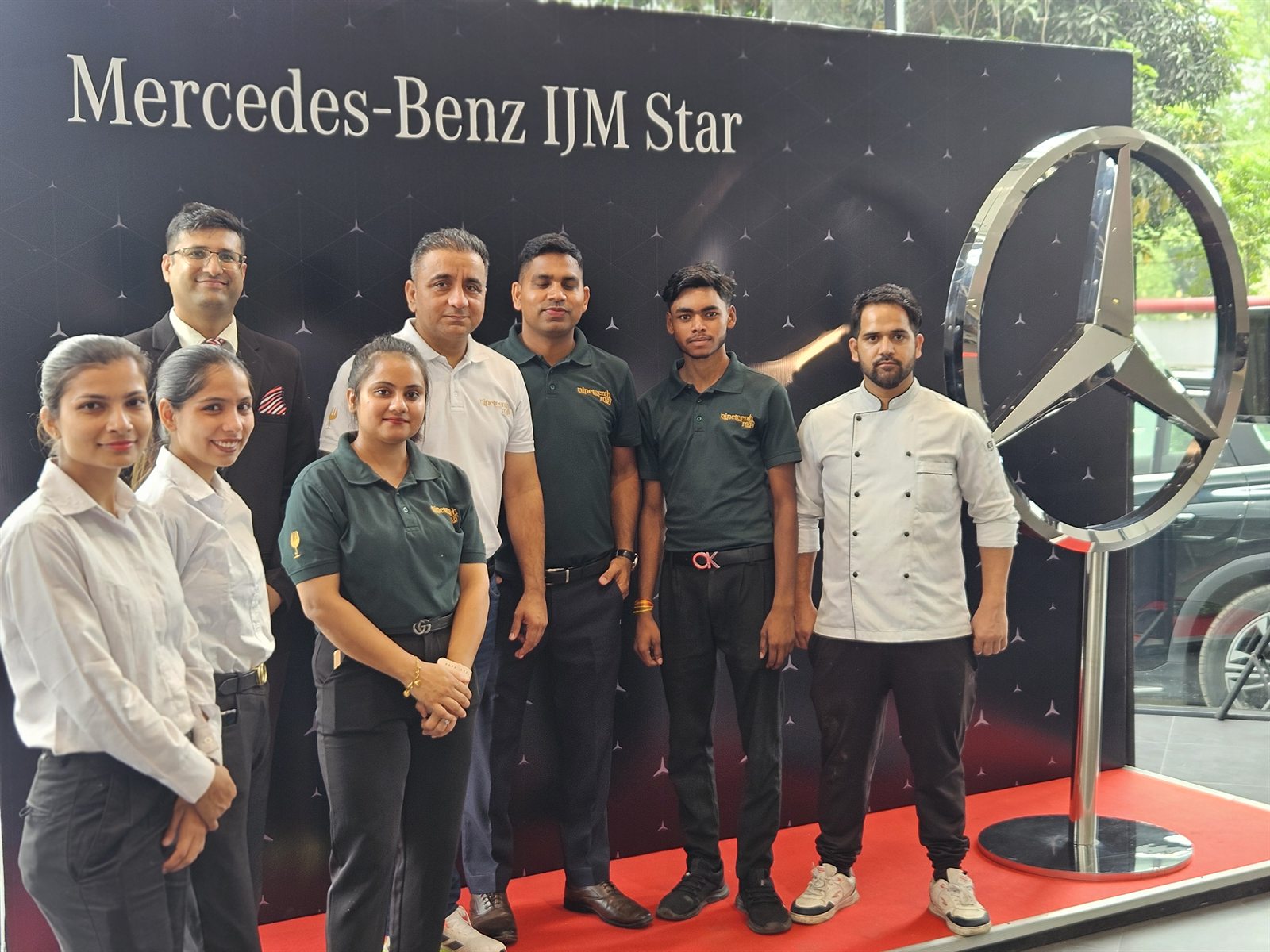 Nineteenth May catering team at a Mercedes-Benz corporate event