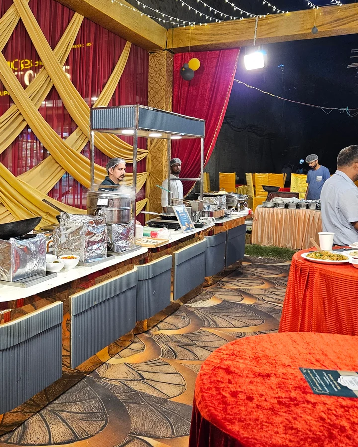 Nineteenth May’s team serving at the live food counters during Zaika 2025