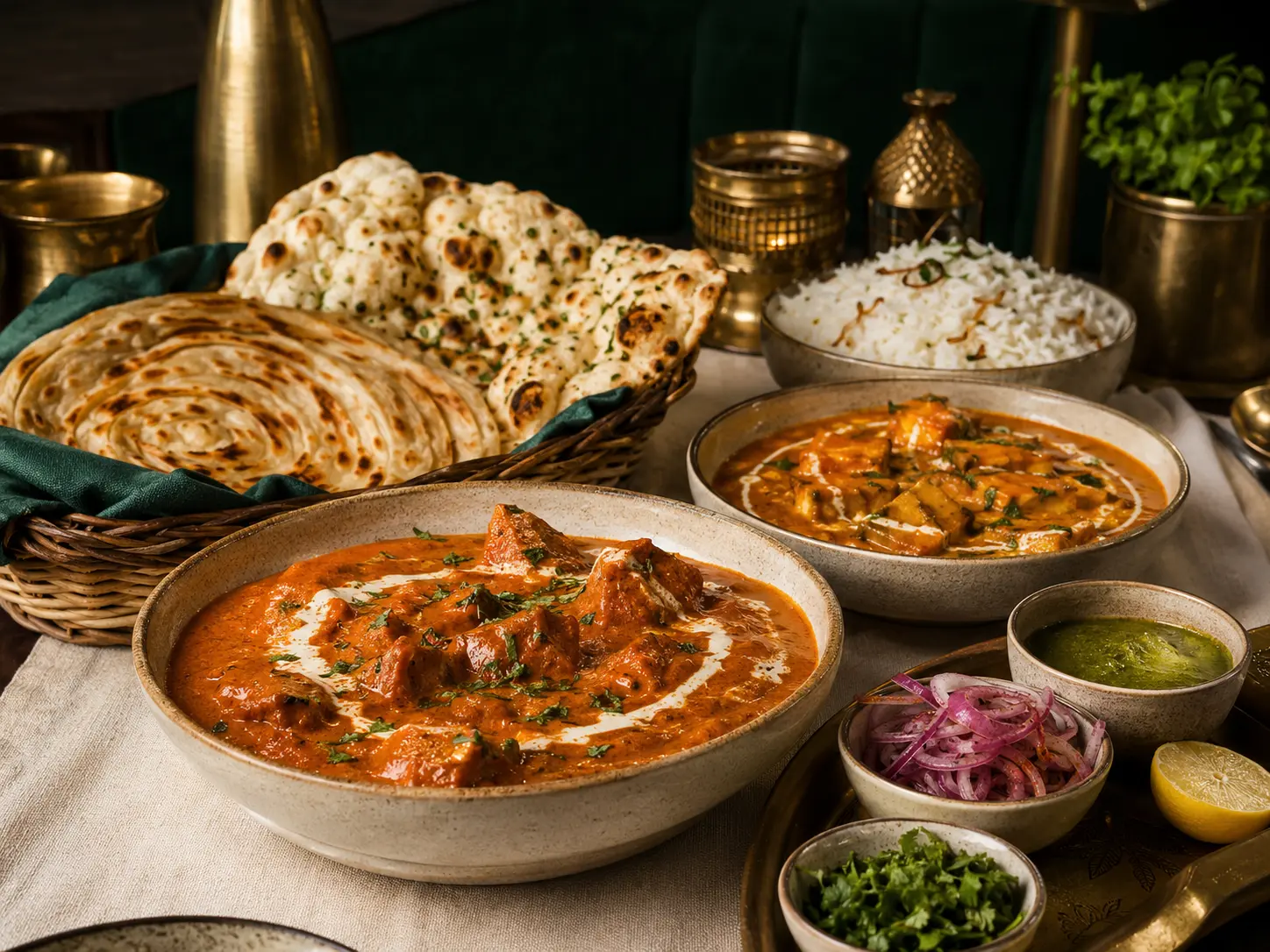 Nineteenth May signature Indian dining spread